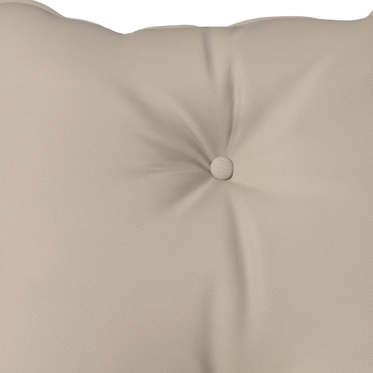 Sessel Andrea Lederlook Beige - Beige/Schwarz, MODERN, Holz/Textil (82/105/80cm) - Bessagi Home