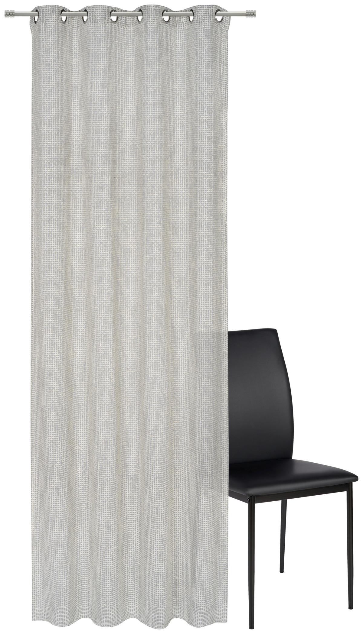ZASŁONA NA PRZELOTKACH DASCO - szary, Design, tkanina (140/260cm) - Dieter Knoll