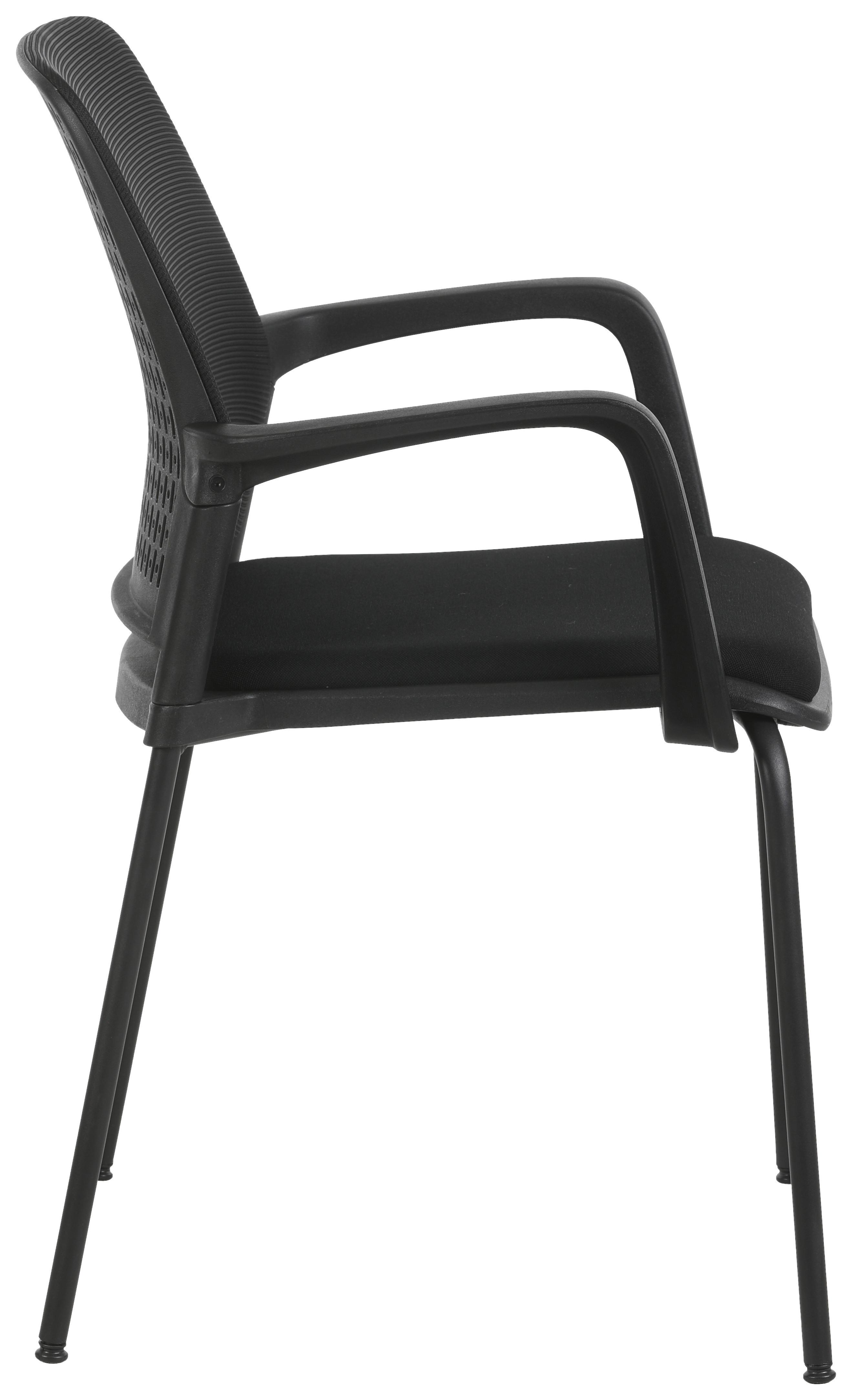 Konferencijska Stolica Pisa - crna, Moderno, metal/tekstil (60/85/55cm) - Modern Living