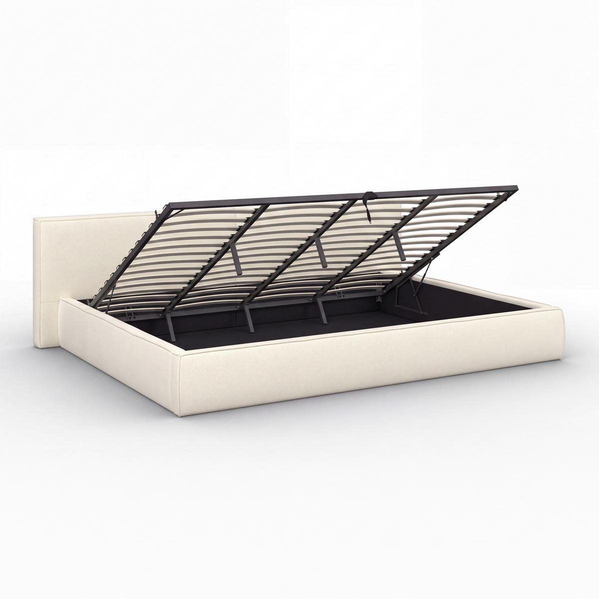 Familienpolsterbett Serena Elfenbein ca. 270x200 cm - Elfenbein/Schwarz, MODERN, Holz/Kunststoff (270/200cm) - Bessagi Home