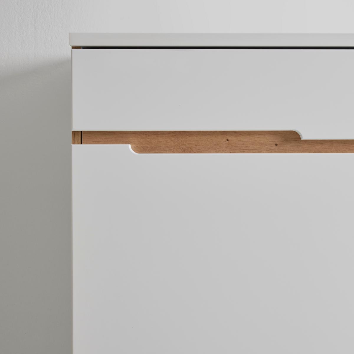 Sideboard Dallas Weiß/Eiche Artisan - Schwarz/Weiß, MODERN, Holzwerkstoff/Kunststoff (150/107/38cm) - Mömax