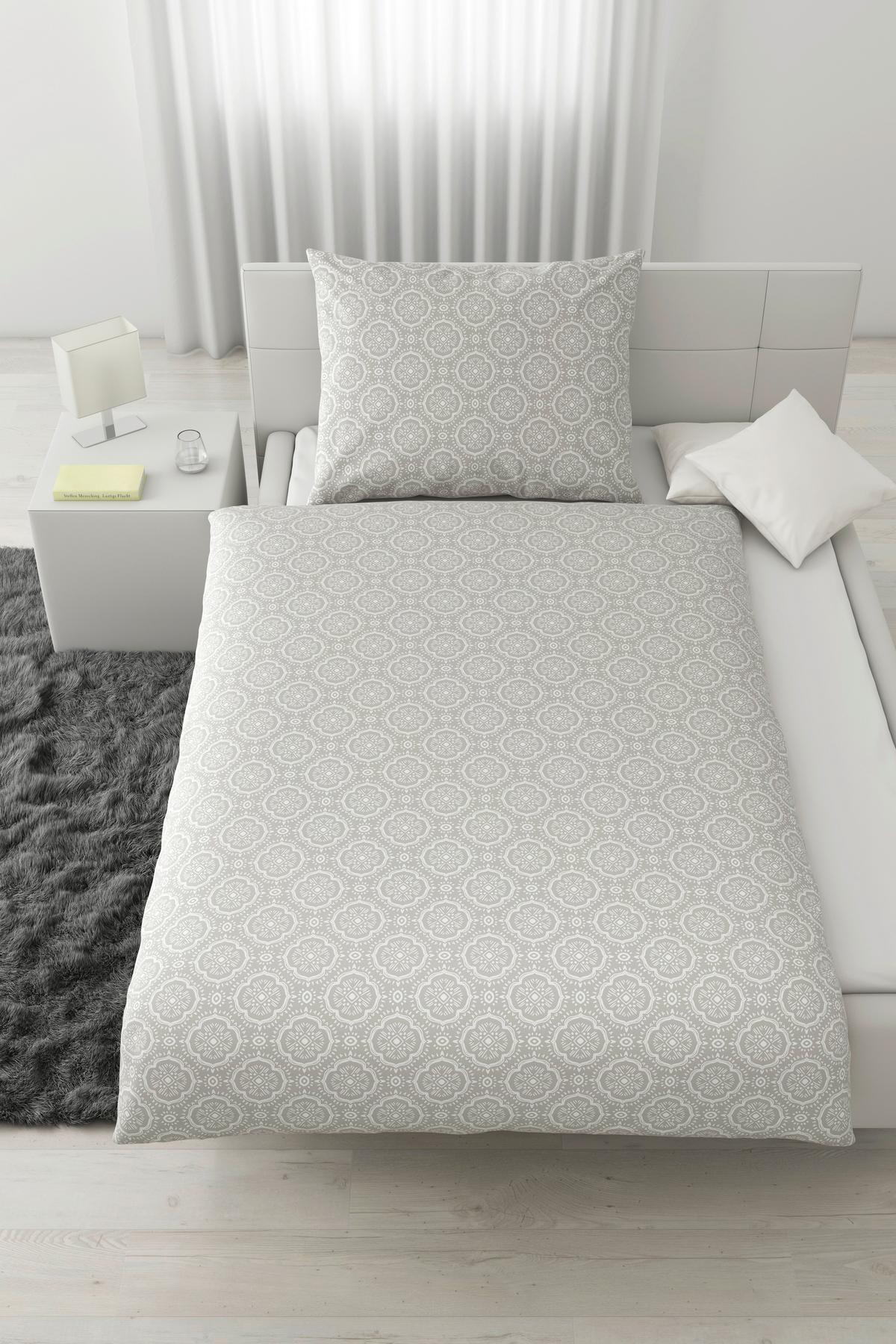 Ágyneműhuzat-garnitúra Pamutszatén Ethno - világosszürke, Lifestyle, textil (140/200cm) - Mömax