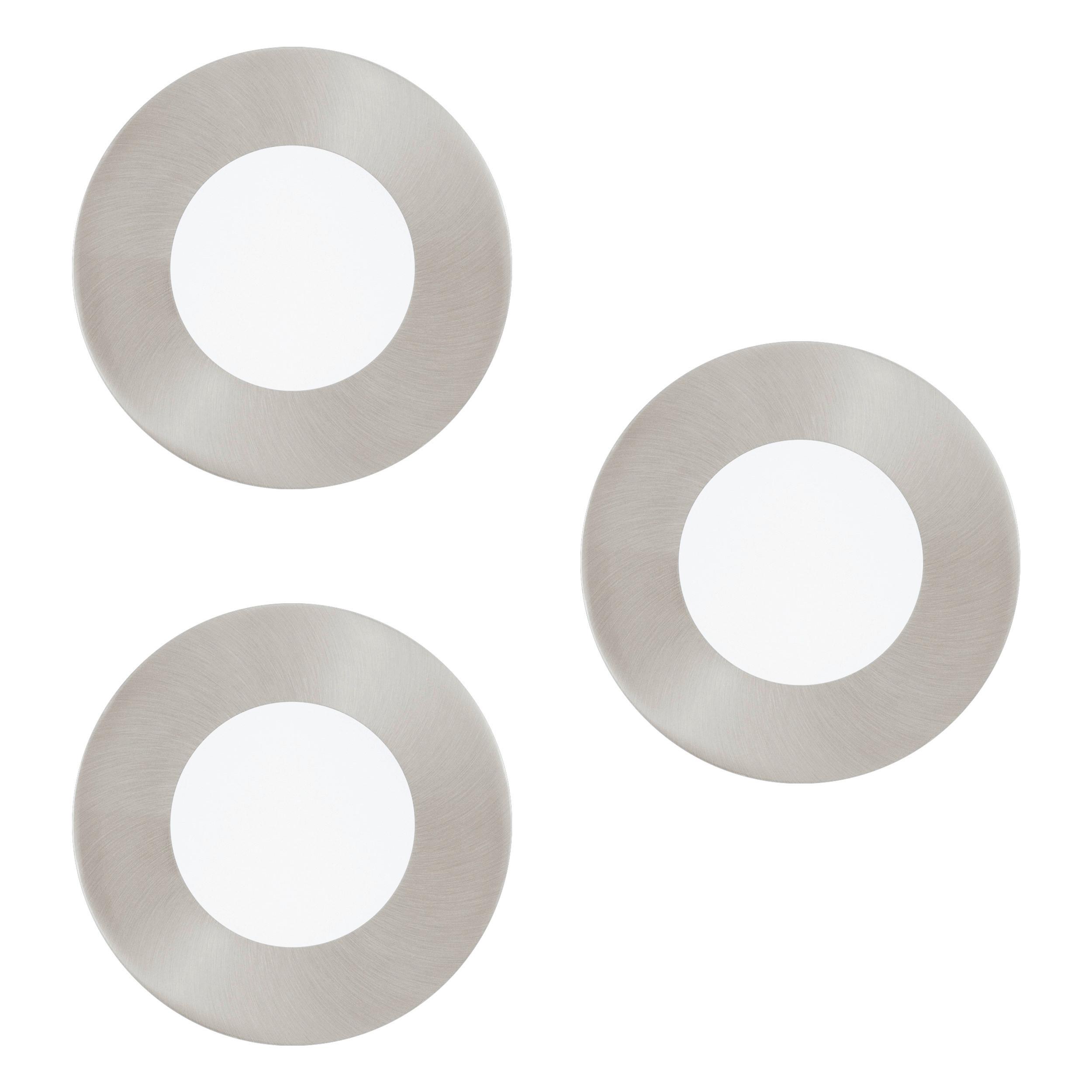Led-einbauspot Set 32882* Fueva-Connect - Weiss/Nickelfarben, Konventionell, Kunststoff/Metall (8,5/3cm) - Eglo