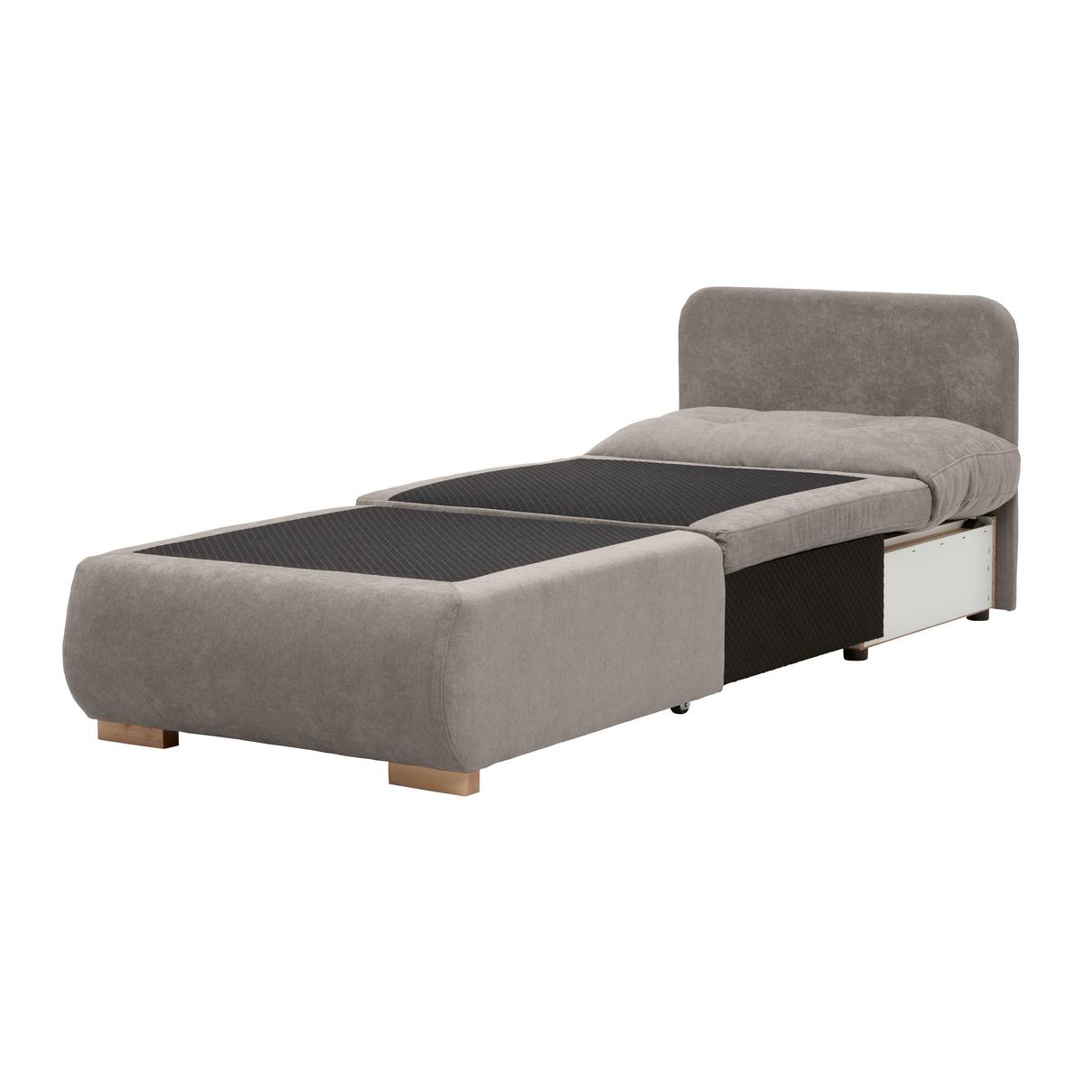 Schlafsessel Modena in Cappuccino - Schwarz/Naturfarben, Kunststoff/Textil (89/88/90cm) - Mömax