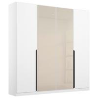 DULAP USI ROTATIVE ARTEMIS - alb/șampanie, Modern, sticlă/material pe bază de lemn (181/210/54cm) - Modern Living