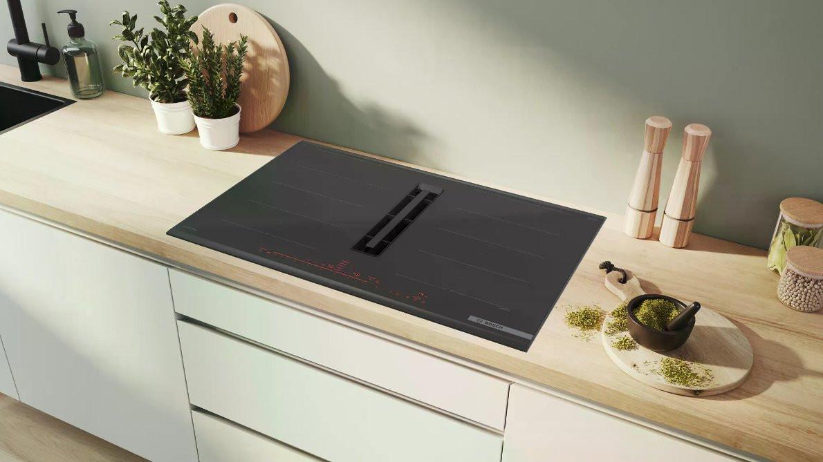Kochfeld-Dunstabzug-Kombi PXX890D51E, schwarz - Schwarz, MODERN, Glas (81,6cm) - Bosch