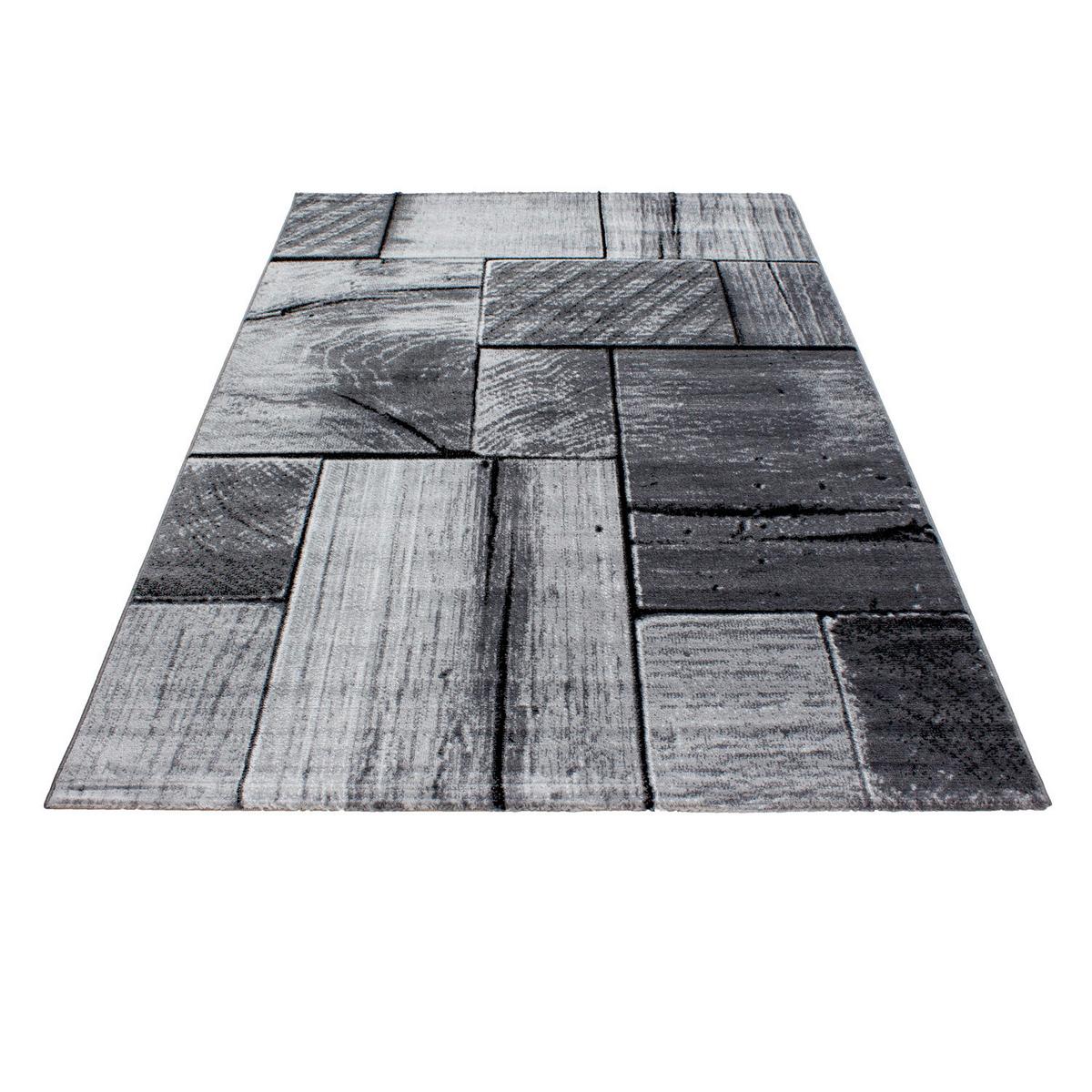 Webteppich Parma Schwarz ca. 80x300cm - Schwarz, KONVENTIONELL, Textil (80/300cm)