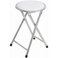 Összecsukható Ülőke Fehér Ouzo - alumíniumszínű/fehér, Konventionell, fém (30/45/30cm) - Based