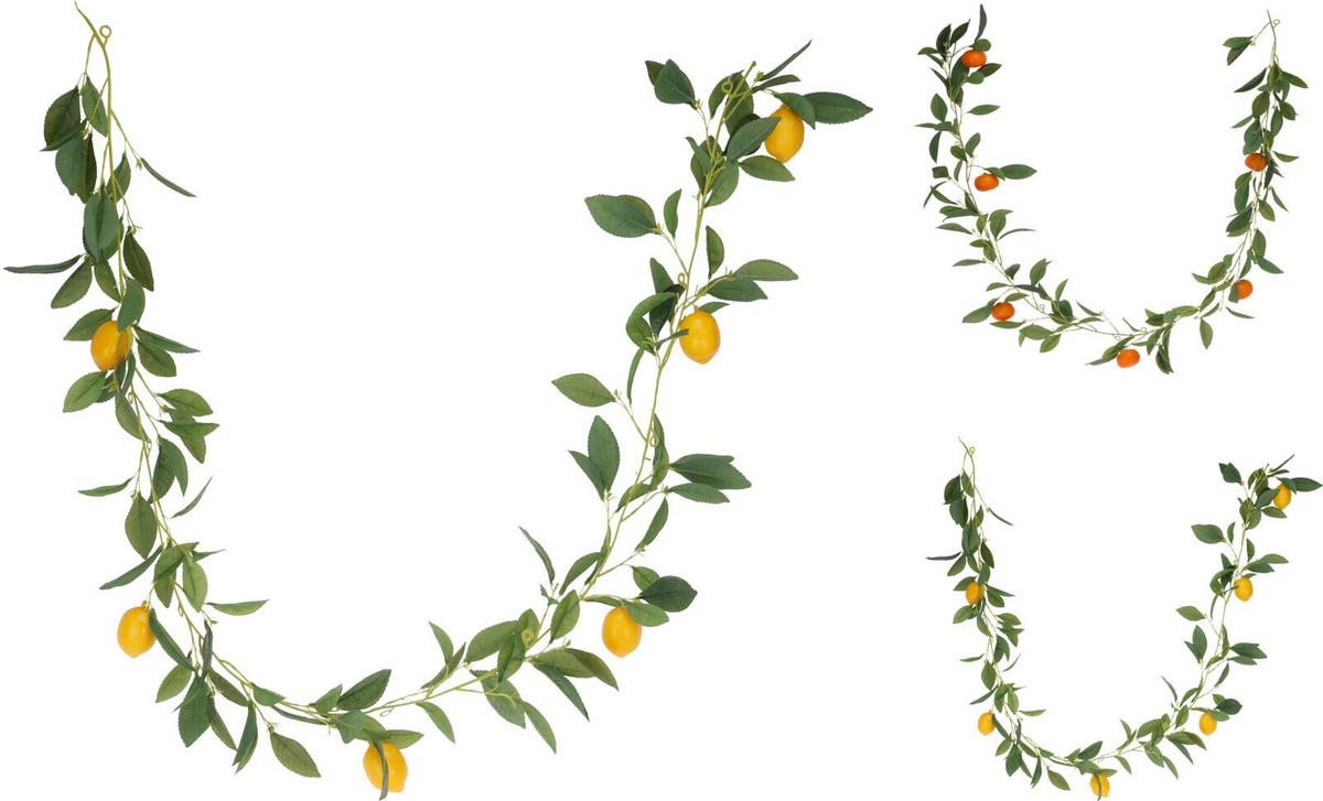Girland Citrus - zöld, műanyag (180cm)