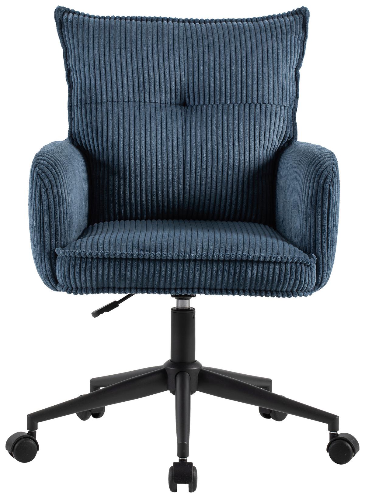 KRZESŁO OBROTOWE LUCIE  -EXKLUSIV- - niebieski/czarny, Design, tworzywo sztuczne/metal (58/84,5-92/64cm) - Carryhome