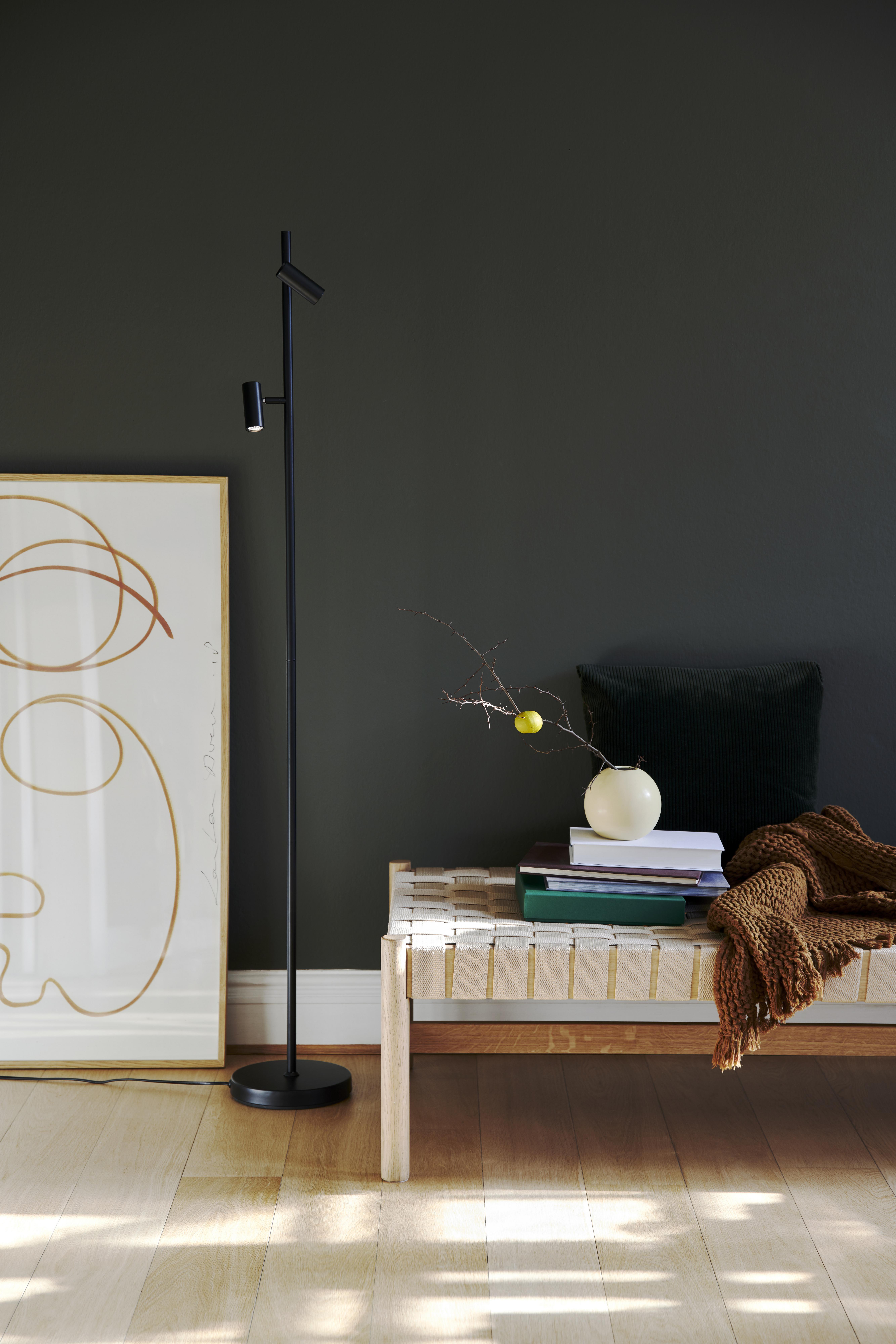 LAMPA STOJĄCA LED 2112254003 OMARI STL SCHWARZ - czarny, Design, metal (141cm) - Nordlux