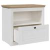 SÄNGBORD KORSIKA -EXKLUSIV- - svart/ekfärgad, Romantik / Lanthus, metall/trämaterial (58/56,1/38cm) - Mömax