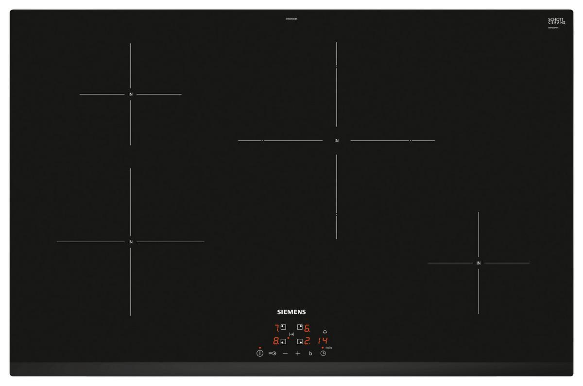 Induktionskochfeld EH83KBEB5E Schwarz - Schwarz, MODERN, Glas (80,2/5,1/52,2cm) - Siemens