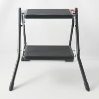 Klapptrittleiter 130172 - Schwarz, Basics, Metall (49.5/48.5/44.5cm) - Spirella