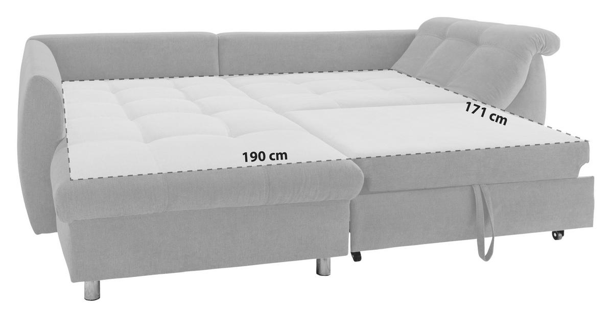 Sedežna Garnitura Agira, Bež, Ležišče - barve kroma/bež, Design, tekstil (190/250cm) - Modern Living