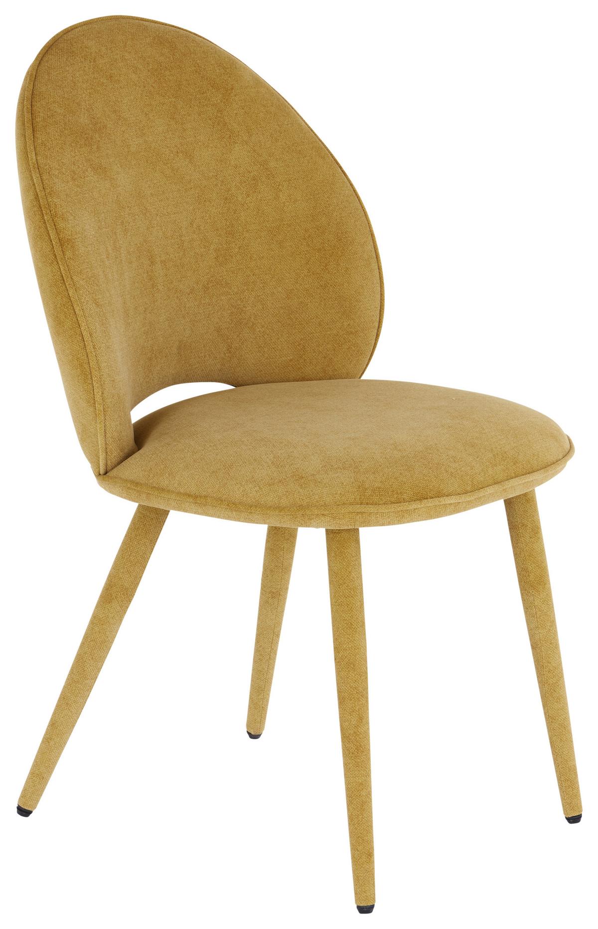 KRZESŁO LAVIK - żółty, Modern, metal/drewno (50/87/58,5cm) - Livetastic