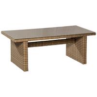 Vrtna Miza Riviera, 200x100, Steklo - naravne barve, Moderno, kovina/umetna masa (200/100/78cm) - Gardenson