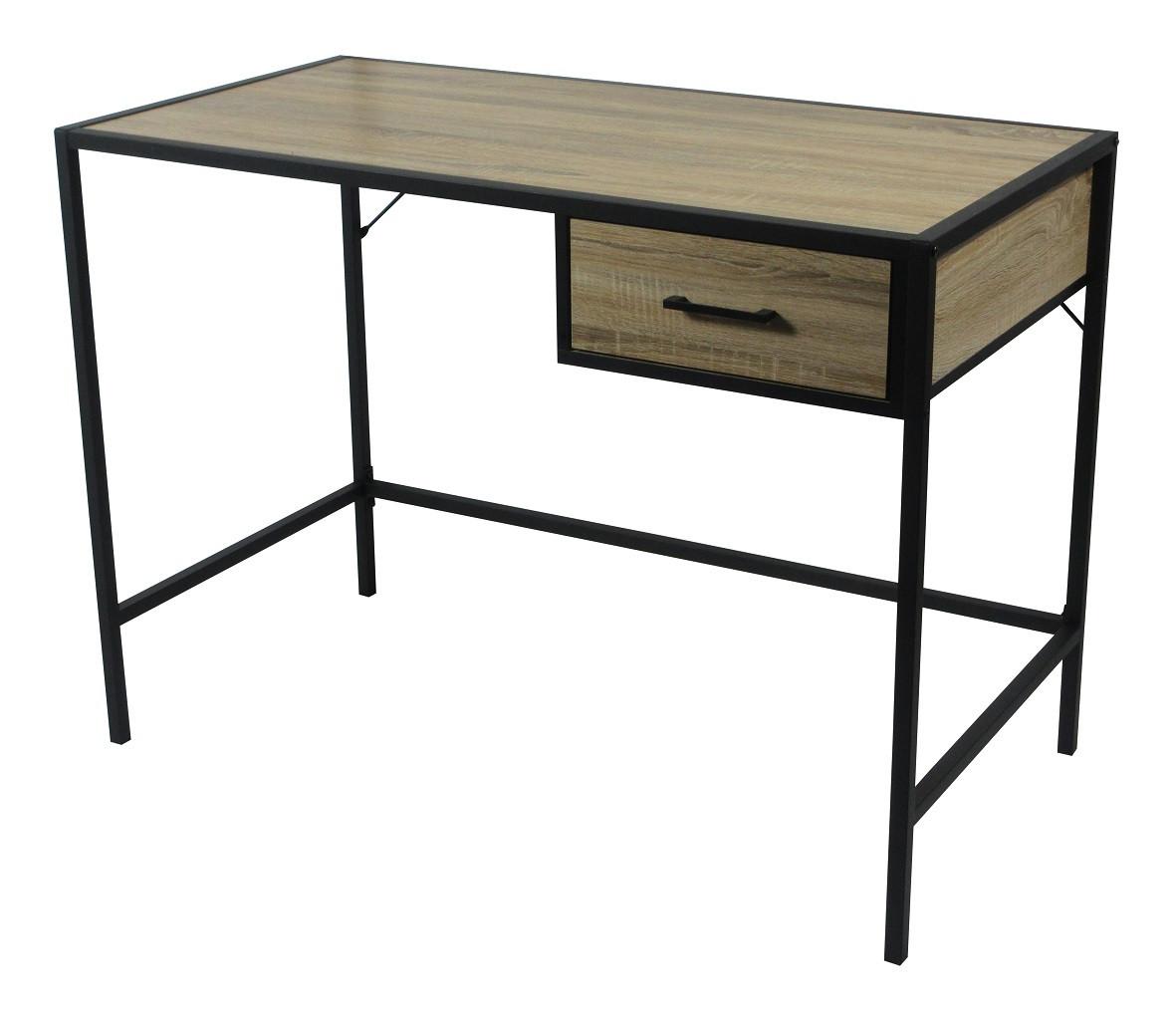 Schreibtisch in Naturfarben/Schwarz - Schwarz/Naturfarben, MODERN, Holzwerkstoff/Metall (105/76/55cm) - Mömax