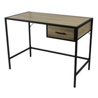 Schreibtisch in Naturfarben/Schwarz - Schwarz/Naturfarben, Modern, Holzwerkstoff/Metall (105/76/55cm) - Mömax
