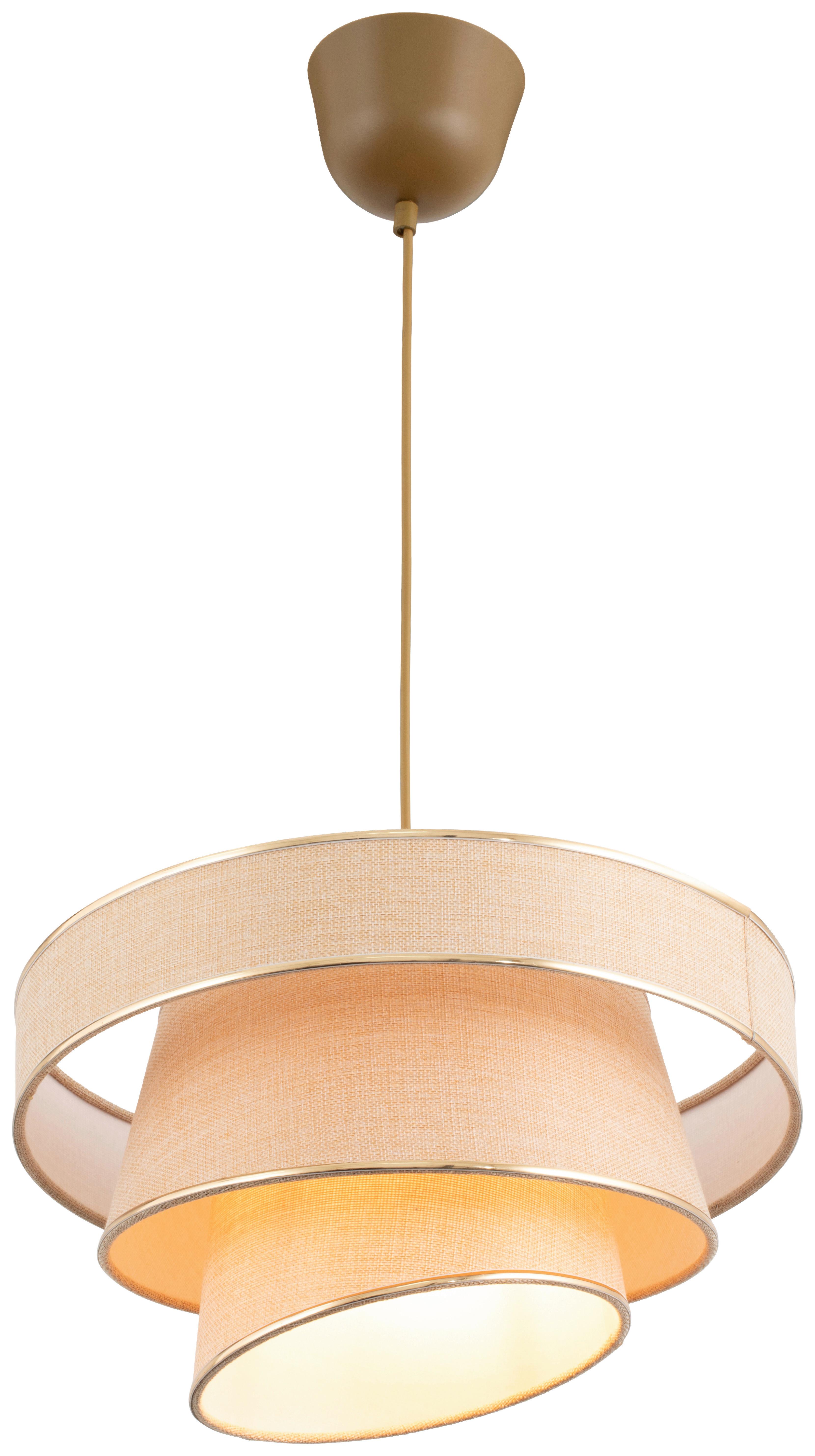 LAMPA WISZĄCA PEGGY - kremowy, Trend, tworzywo sztuczne/metal (40/125cm) - Novel