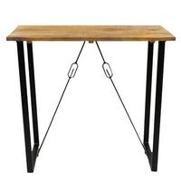 Bartisch INDUSTRIAL in Holz Braun ca.130x70x110cm - Schwarz/Braun, MODERN, Holz/Metall (130/70/110cm) - MID.YOU