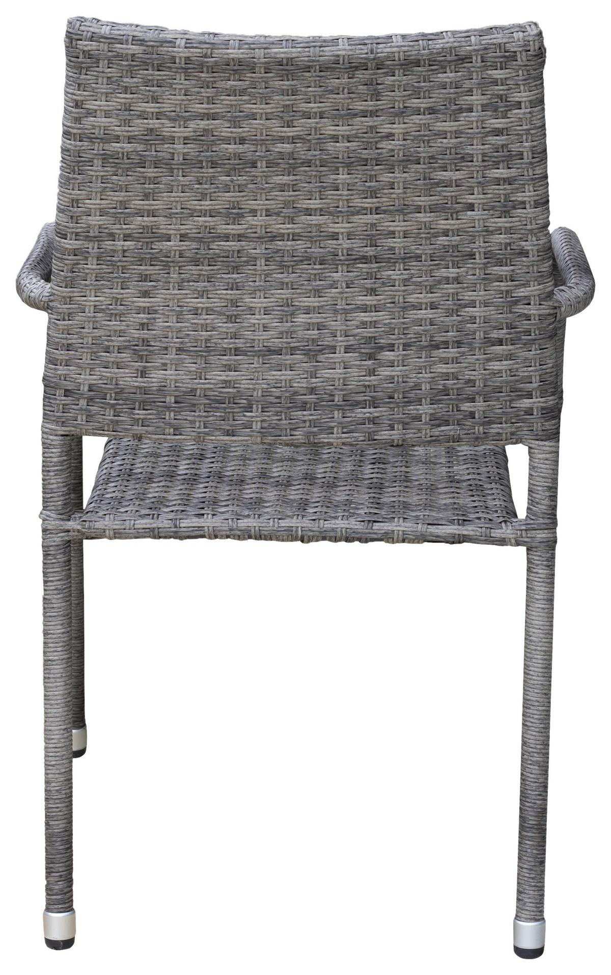 FOTEL SZTAPLOWANY MAUI - szary, Modern, tworzywo sztuczne/metal (54/87/65cm)