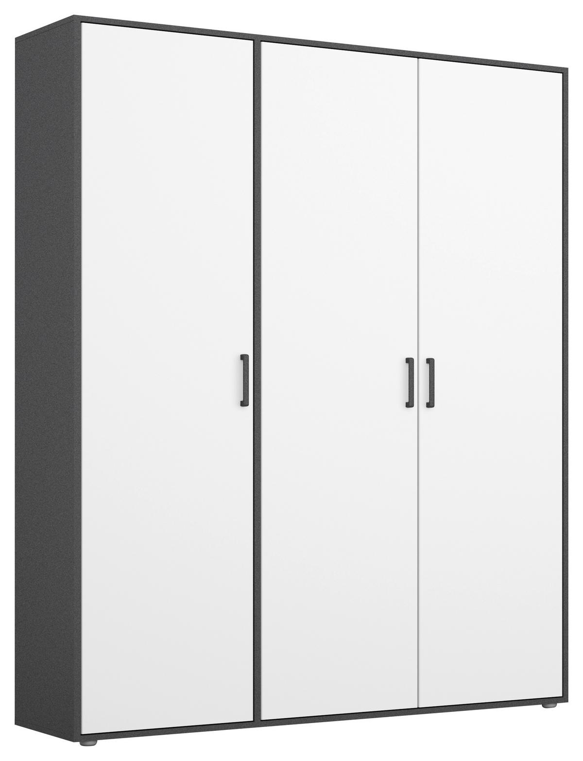 DULAP  USI ROTATIVE VOYAGER - alb/gri, Modern, material pe bază de lemn (140/194/53cm) - Modern Living