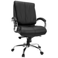 Pisarniški Stol Xxl H 100 Pu, Črna - srebrne barve/črna, Basics, kovina/umetna masa (66/113/70cm) - MID.YOU