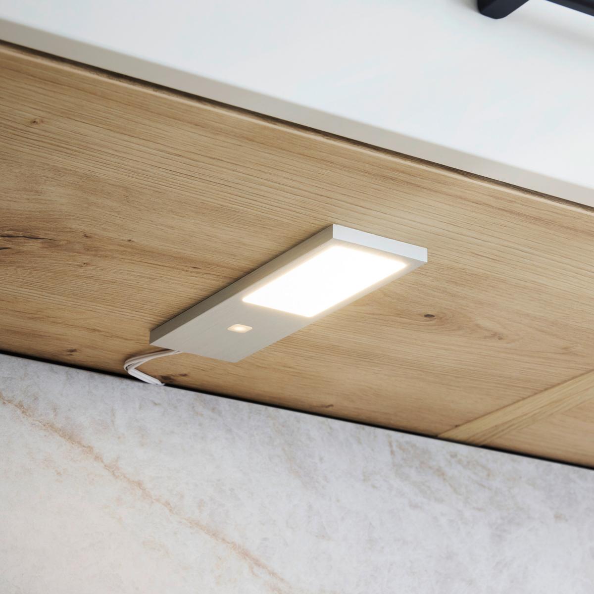 Küchenblock IP1200 o. Geräte Weiß/Eiche - Eichefarben/Schwarz, MODERN, Holzwerkstoff/Metall (310cm) - Impuls