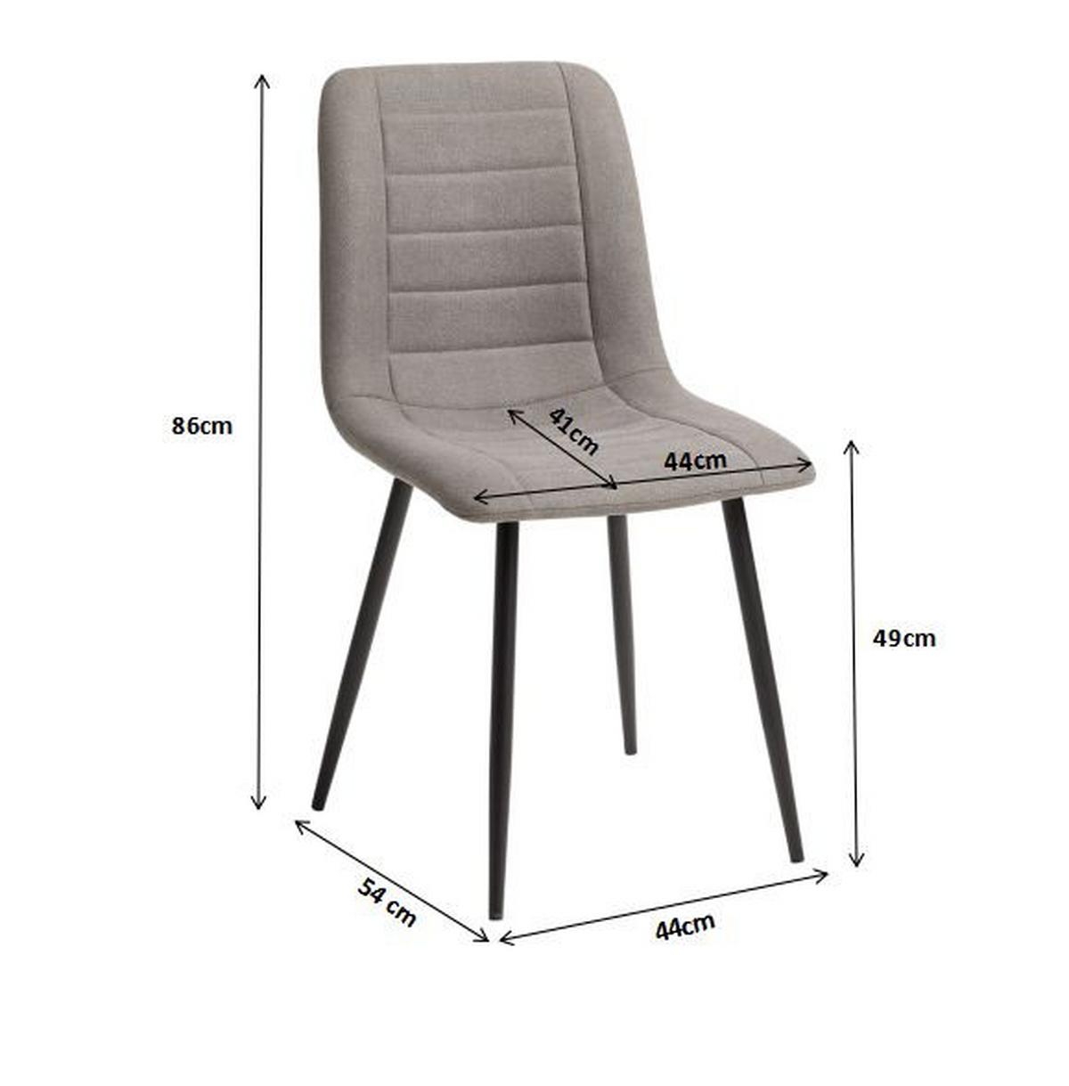 Stolica Una - žuta/crna, Basics, metal/tekstil (53/45/88cm) - Best Price