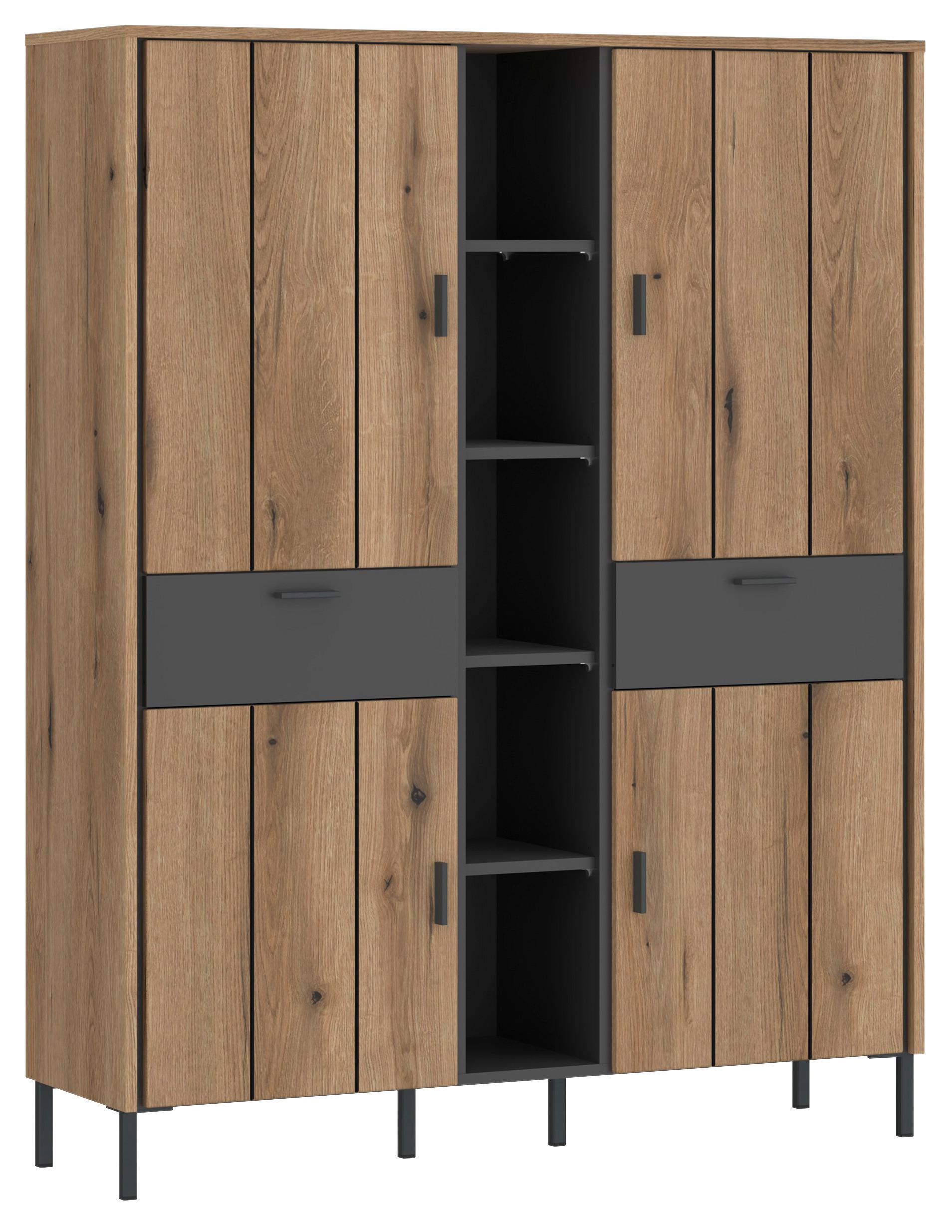 Komoda Shirley - crna, Konvencionalno, drvni materijal/plastika (119,2/156/40cm) - Zandiara