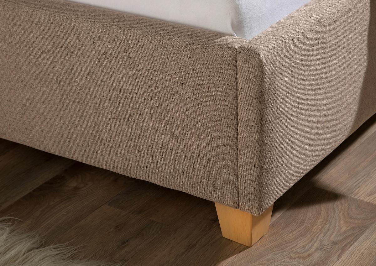 Polsterbett Tracy Hellbraun ca. 200x200 cm - Hellbraun/Naturfarben, MODERN, Holz/Textil (200/200cm) - Livetastic