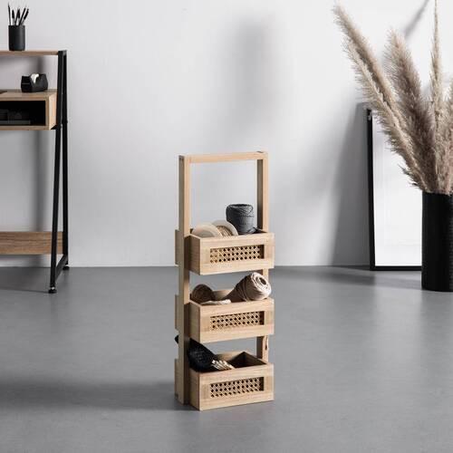 Regal Denis Naturfarben Echtholz/MDF - Naturfarben, MODERN, Holz/Holzwerkstoff (26,5/70,5/18cm) - Bessagi Home