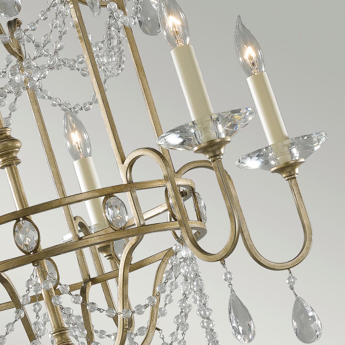 Luster Gianna Fe-Gianna6 - srebrne boje, Basics, staklo/metal (66.7/85cm) - Elstead Lighting