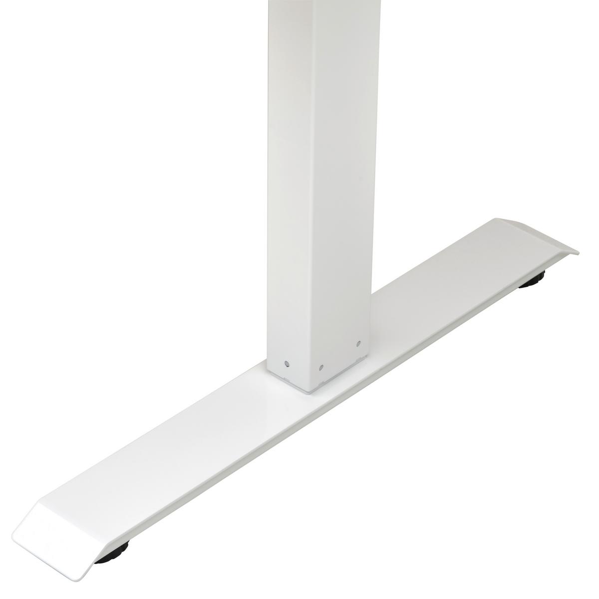 BIURKO ALGHERO - kolor dębowy/biały, Modern, materiał drewnopochodny/metal (160/73-123/80cm) - Livetastic