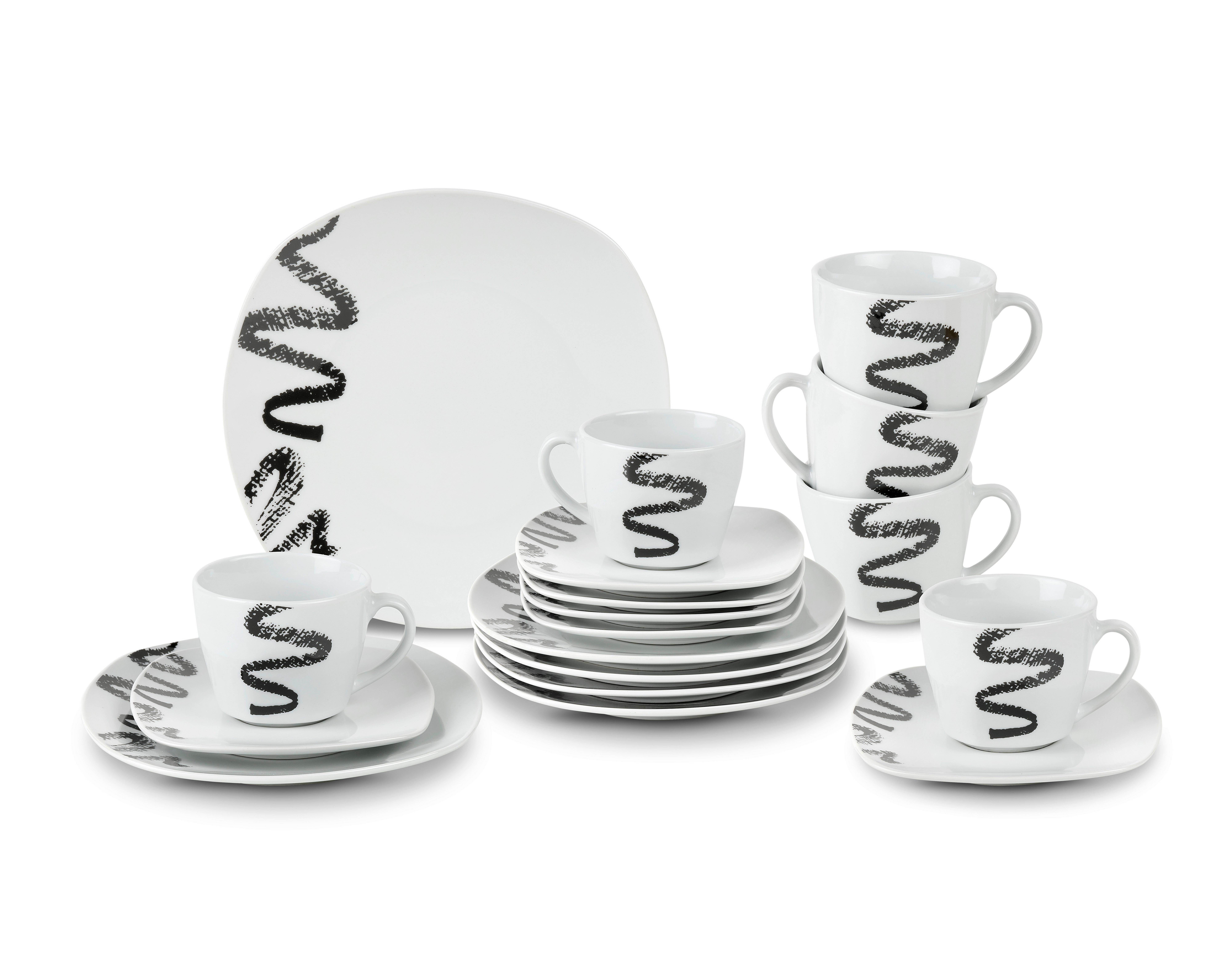 Kávéskészlet Lilian - fehér, Konventionell, kerámia - Modern Living