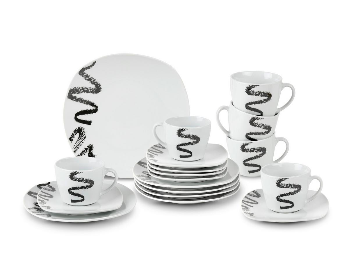 Kávéskészlet Lilian - fehér, Konventionell, kerámia - Modern Living