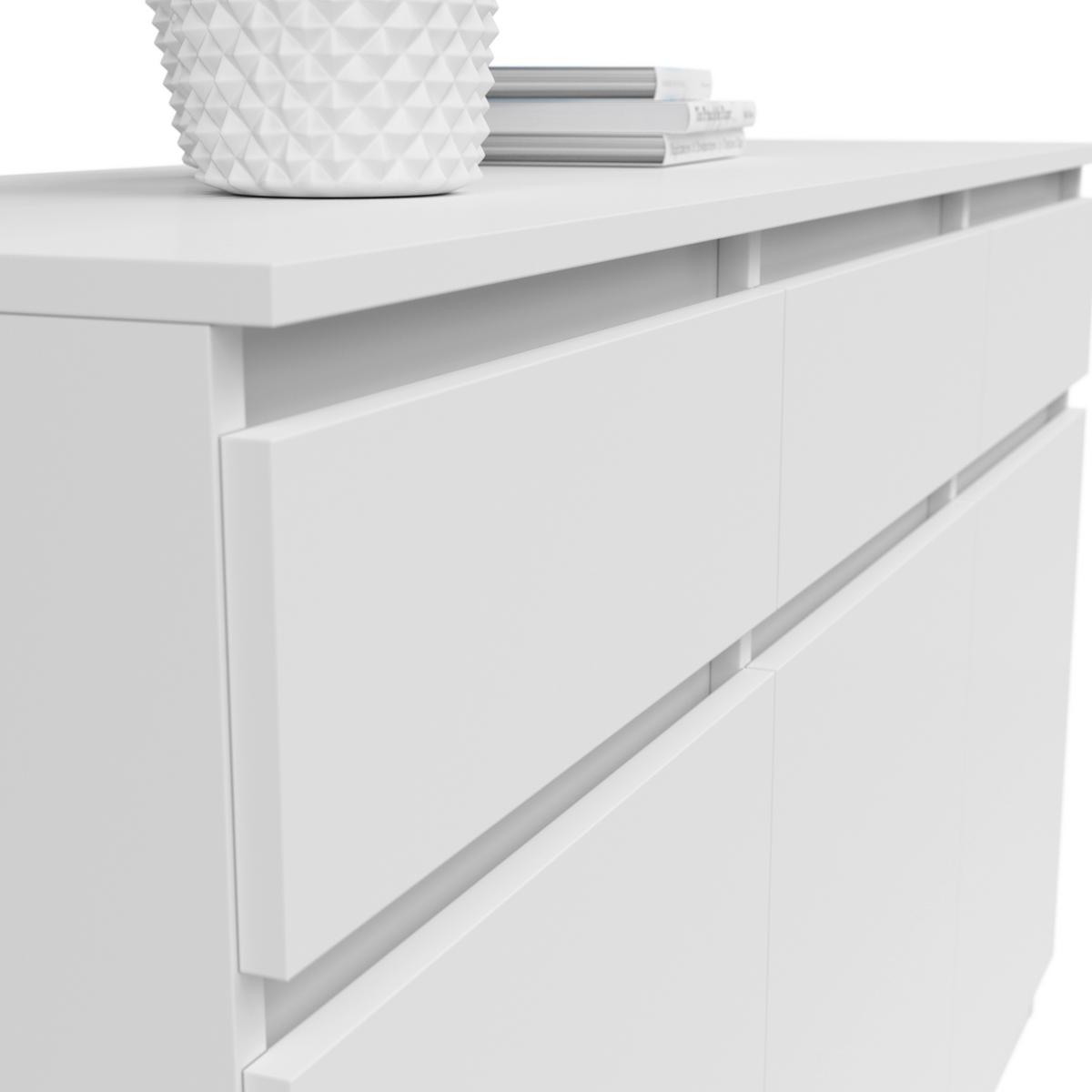 Kommode in Weiss - Weiss, Konventionell, Holzwerkstoff (135/81/42cm) - Mömax