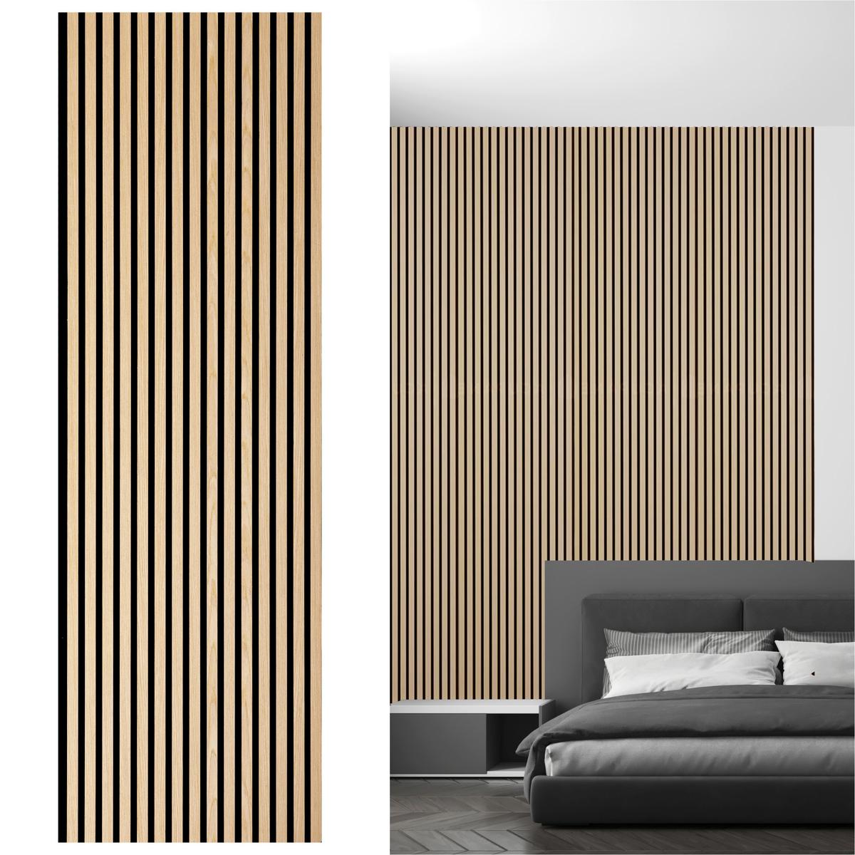 Akustikpaneel Eiche hell - Eiche Bianco/Eichefarben, Basics, Holz/Holzwerkstoff (56/244/1.8cm) - Novel