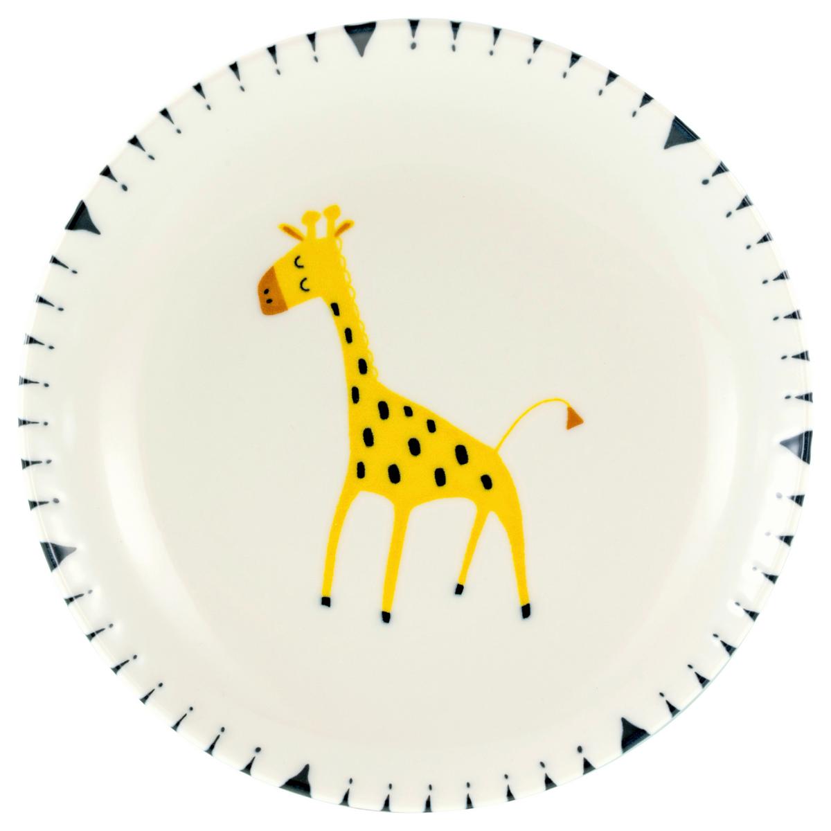 Set Krožnikov Safari, 4-Delni - večbarvno/sivobela, Basics, keramika (21cm) - Creatable