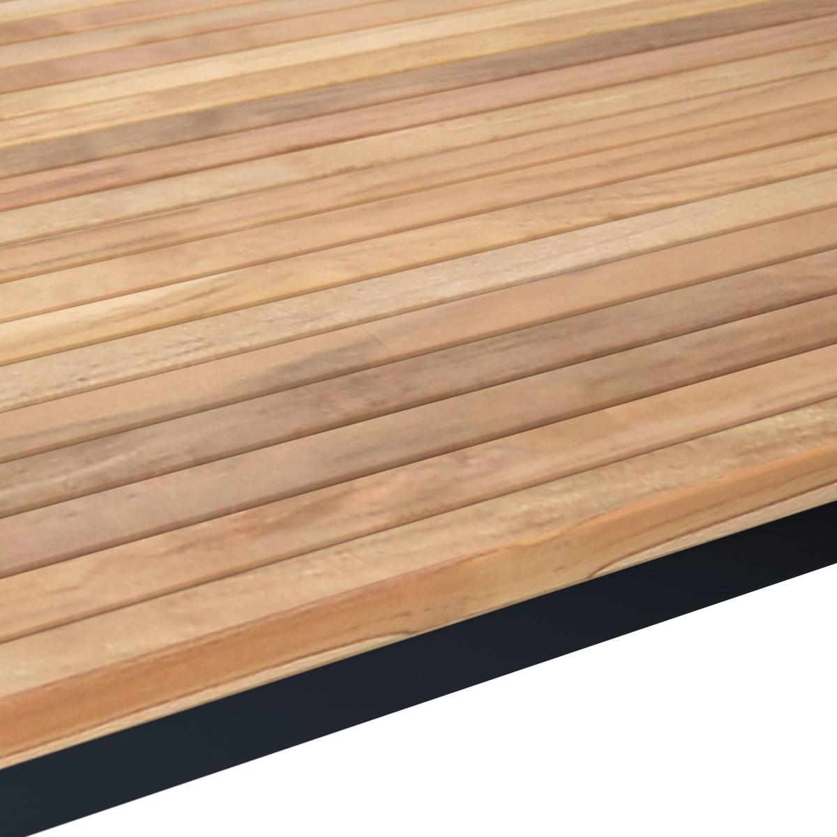 Loungegarnitur "Aurelia", hell/dunkelgrau, Holz/Metall - Dunkelgrau/Hellgrau, Modern, Holz/Textil (248/62,5/90cm) - Bessagi Garden
