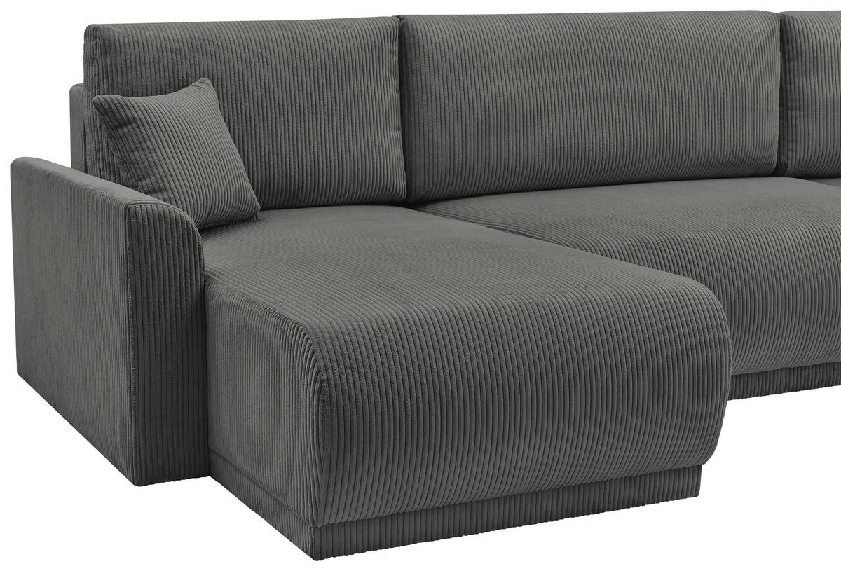 Coltar Kim - gri închis, Modern, lemn (146/313/160cm) - Modern Living