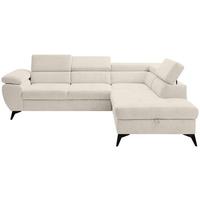 Kutna Garnitura Floris - bež/crna, Moderno, tekstil/metal (256/75-90/200cm) - Modern Living