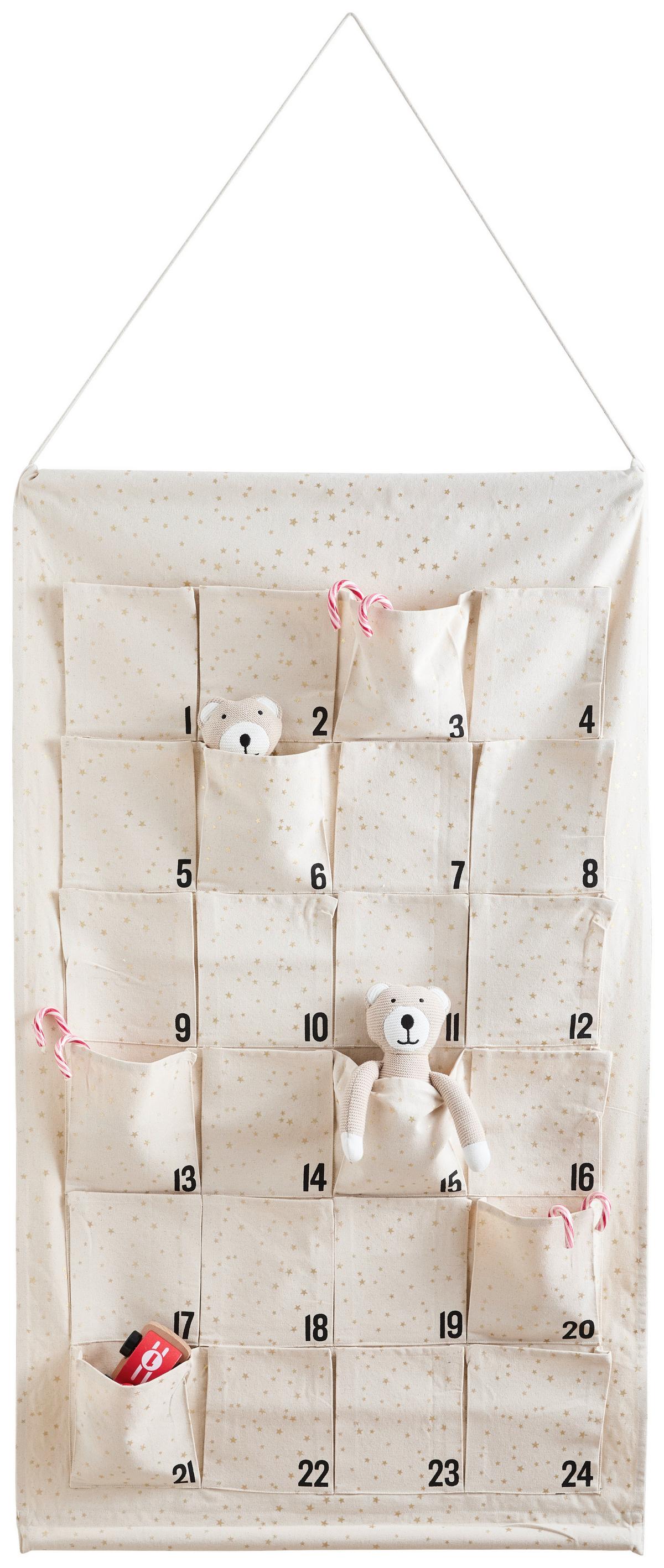 KALENDARZ ADWENTOWY PT-CL-24514 - ADVENT - kolor naturalny, Konventionell, tkanina (71/123cm) - X-Mas