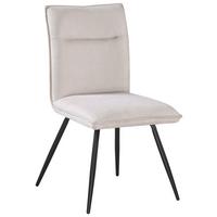Stuhl Beige - Beige/Schwarz, Modern, Textil/Metall (47/88/63cm) - Mömax