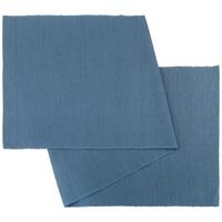 Tischläufer Maren in Stahlblau - Blau, Textil (40/150cm) - Modern Living