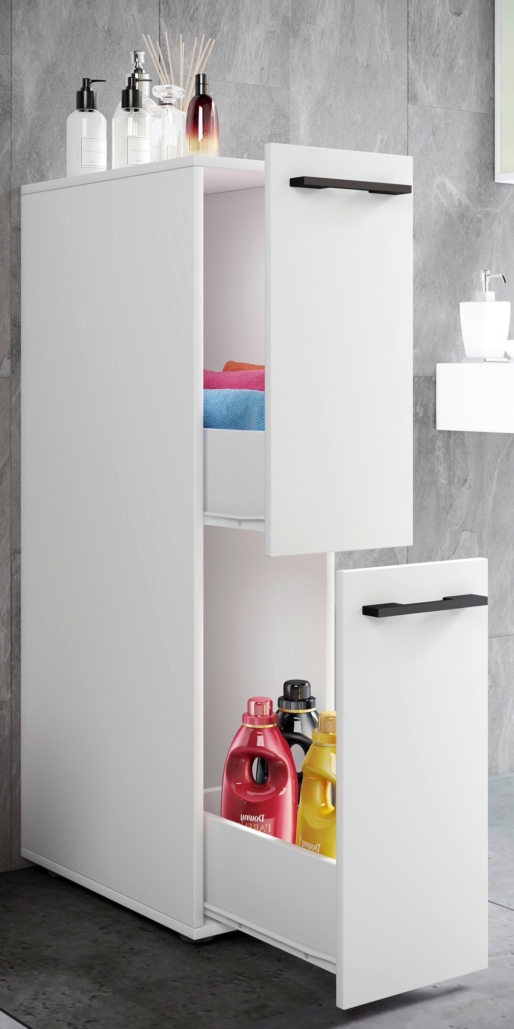 MIDISCHRANK SADILO L - Weiss/Schwarz, Modern, Holzwerkstoff/Kunststoff - MID.YOU