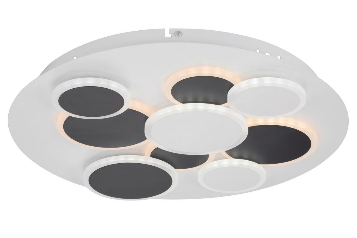 LAMPA SUFITOWA LED BLACKBURN *SBN* - czarny/biały, Trend, tworzywo sztuczne/metal (46,8/6cm) - Novel