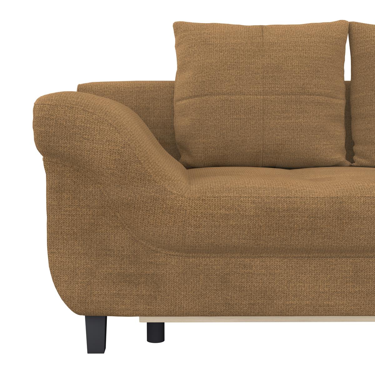 Kutna Garnitura Mendoza - boje hrđe/crna, Konvencionalno, tekstil (309/197cm) - Modern Living