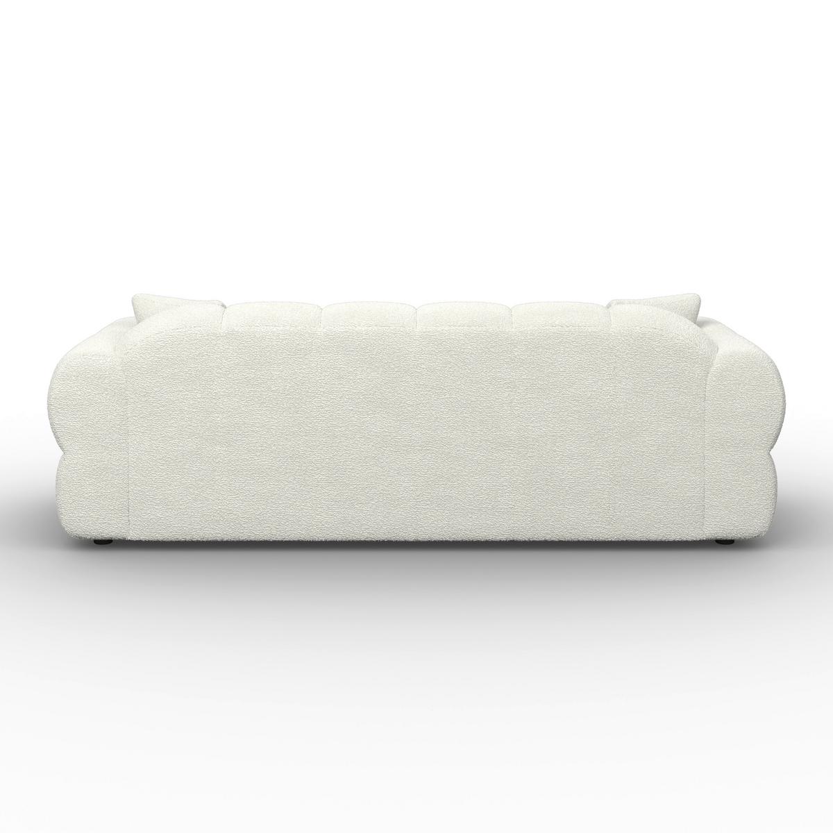 CANAPEA MARIE - alb/culoare natur, Modern, lemn/textil (230/88/77cm) - Bessagi Home